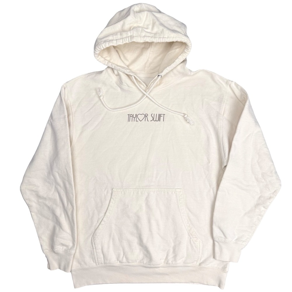 Taylor Swift The Eras Tour Beige Pullover Hoodie Sweatshirt Medium Concert Merch